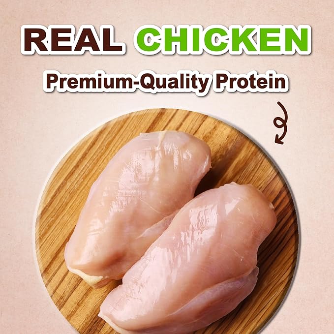 A Freschi srl Soft Chicken Dog Treats, All Natural, High-Protein, Healthy & Easily Digestible, Grain-Free Puppy Chews, Human Grade Training & Rewards Dog Snacks, Chicken Breast Strips, 16 oz Pack