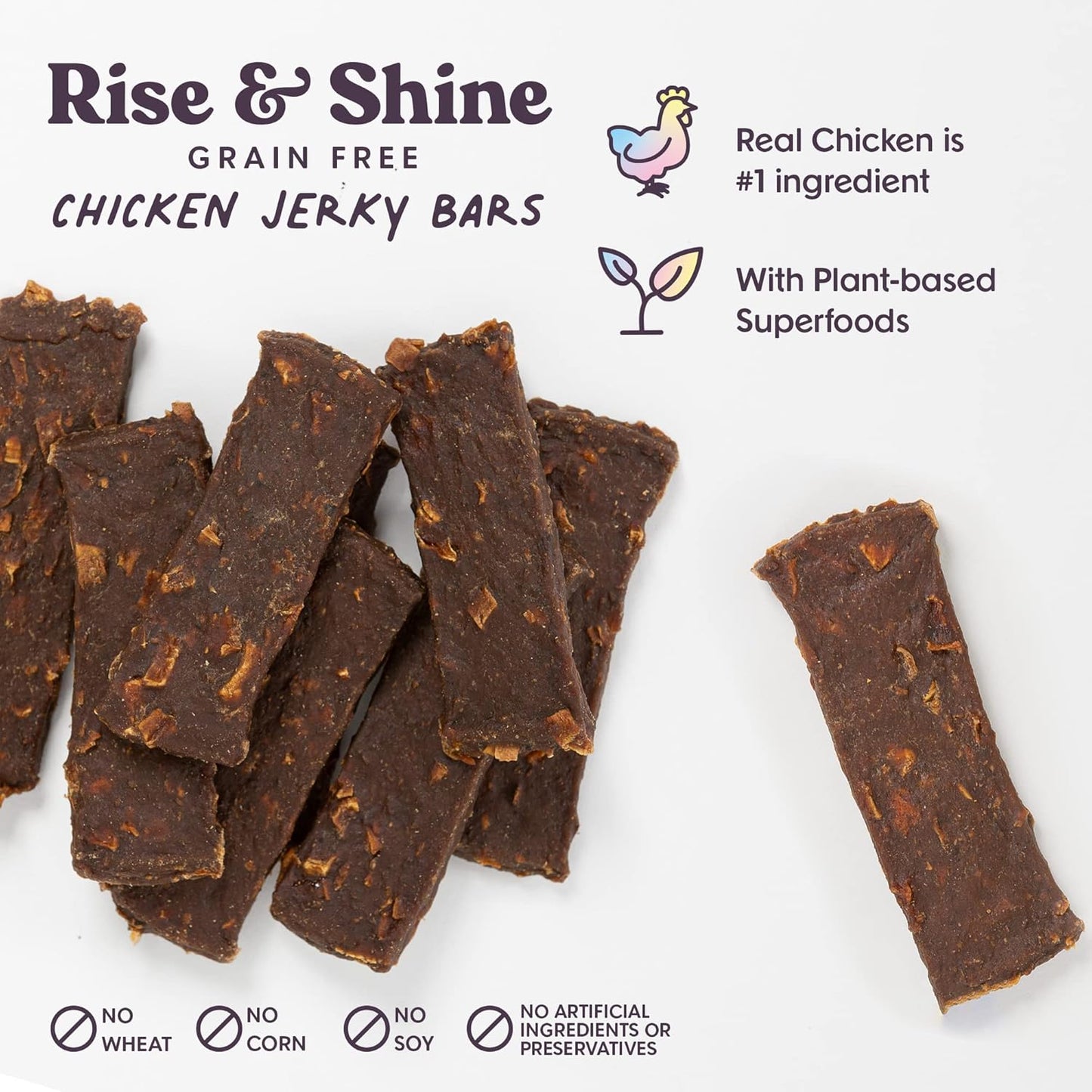 Bundle x Joy Dog Treats Jerky Snack Bars, Variety 3-16 oz Bags, Puppy & Dog Training Treats, Natural Superfood Grain Free Treat, Real Salmon, Chicken, Beef, Superfoods, Corn & Soy Free