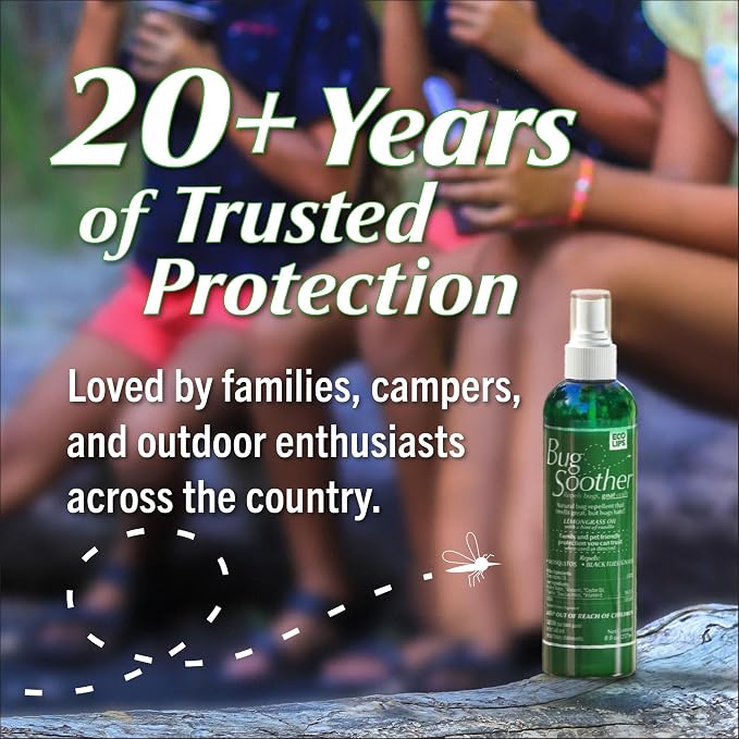 Bug Soother Natural Insect Repellent Spray, DEET-Free 4 oz. (3 Count) | Plant Based | Repels Mosquitos, Gnats & No See'ums | Family Safe | Made in the USA