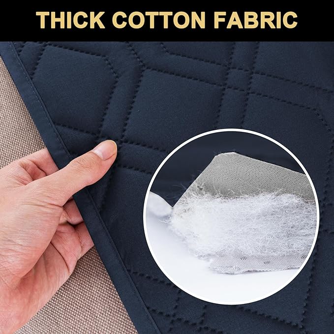 PrinceDeco 100% Waterproof Blanket Dog Bed Cover with Non-Slip Back Pet Blanket for Furniture Bed Couch Sofa (32x62 Inch, Navy)