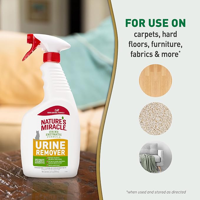 Nature's Miracle Cat Urine Remover, 24 Ounces, Enzymatic Formula