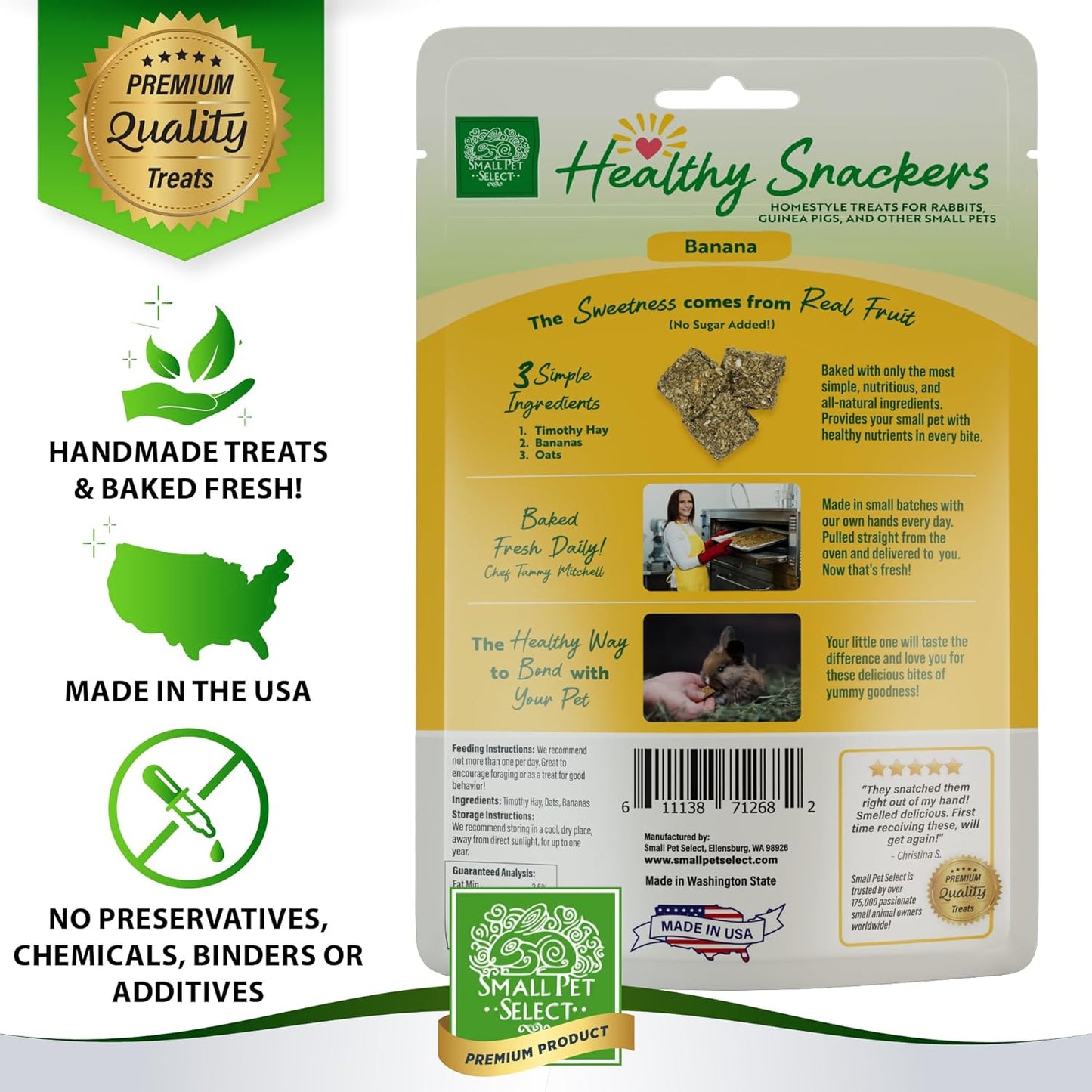 Small Pet Select - Healthy Snackers - Banana (Pack of 2)