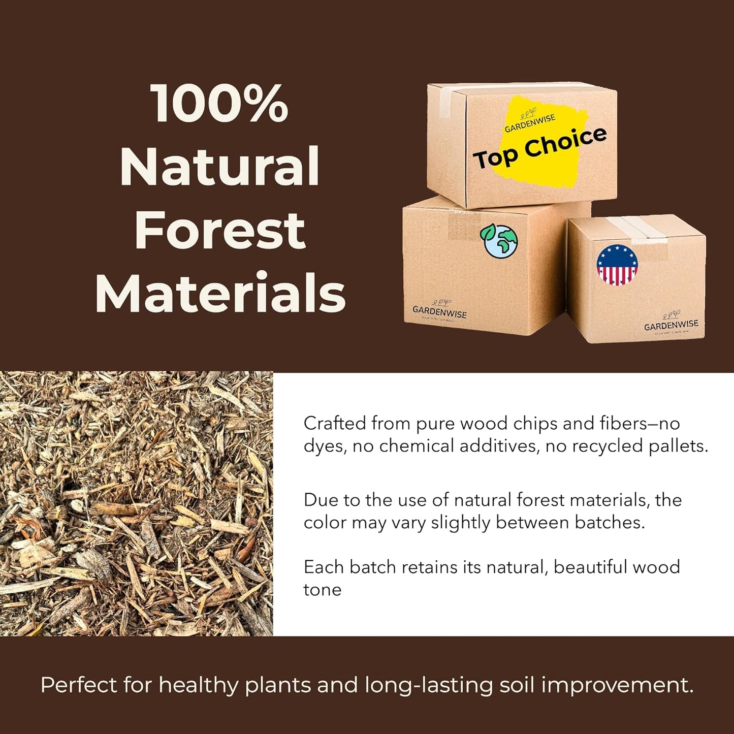 Premium Organic Wood Mulch for Gardens, Landscaping, Potted Plants, and Vegetable Gardens (0.7 CF - 20 L - 21 QTS)