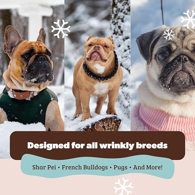 Natural Dog Company Wrinkle Balm for Dogs – Dog Wrinkle Balm for Skin Folds, Facial Creases & Wrinkles, Lick-Safe Wrinkle Cream for Bulldogs, Pugs & Bully Breeds, Daily Skin Care, 0.15 oz Stick