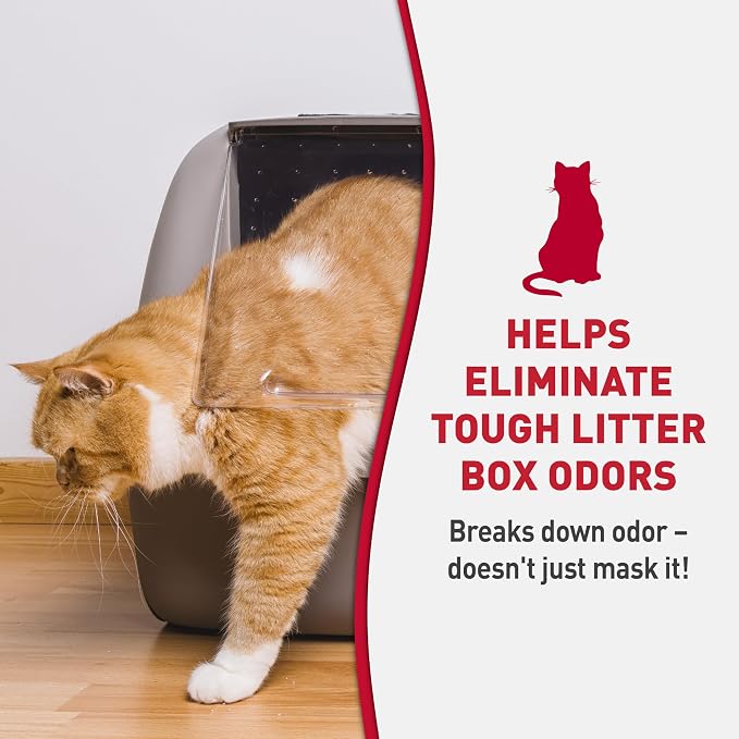 Nature's Miracle Litter Box Deodorizer Powder, Cat Odor Control | Unscented | 20 Ounces | Pack of 6