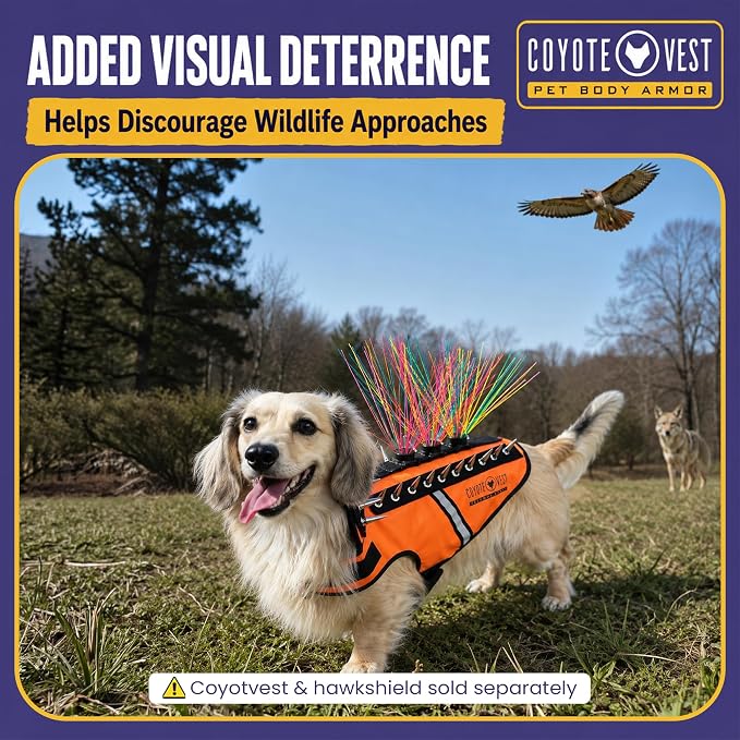 Coyotevest Coyotewhiskers Protective Nylon Dog Harness Bristles, Neon Pink | Nylon Bristles for Coyotevest or Spikevest Help Deter Coyotes, Aggressive Dogs and Birds of Prey Dog Accessory Made in USA