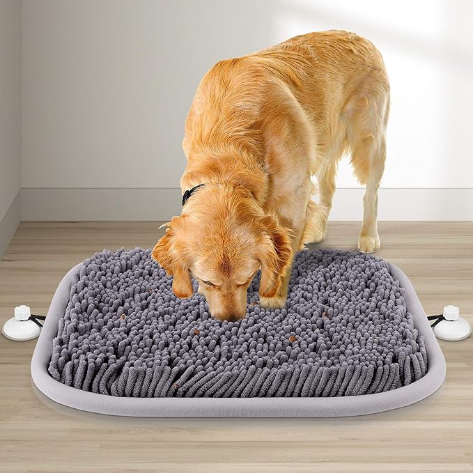 Rundik Snuffle Mat for Dogs, 17'' x 21'' Dog Sniffing Interactive Feeding Game Boredom, Puzzle Toys Encourages Natural Foraging Skills and Stress Relief Small/Medium/Large Dogs