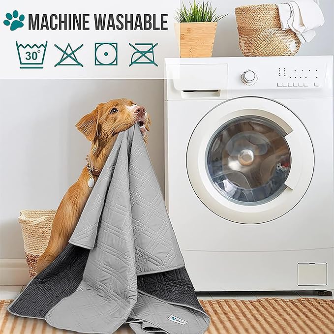 PetAmi Waterproof Bed Cover for Dogs, Pet Blanket Couch Cover, Reversible Furniture Cover Sofa Protector for Pet Cat Bed, Washable Dog Blanket for Seat, 102x82 Light Gray