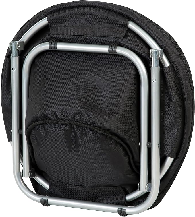 Round Pet Bed: Comfortable Elevated Cat Bed with Paw Print Cushion - Black & White Water Resistant Papasan Chair for Small Dogs