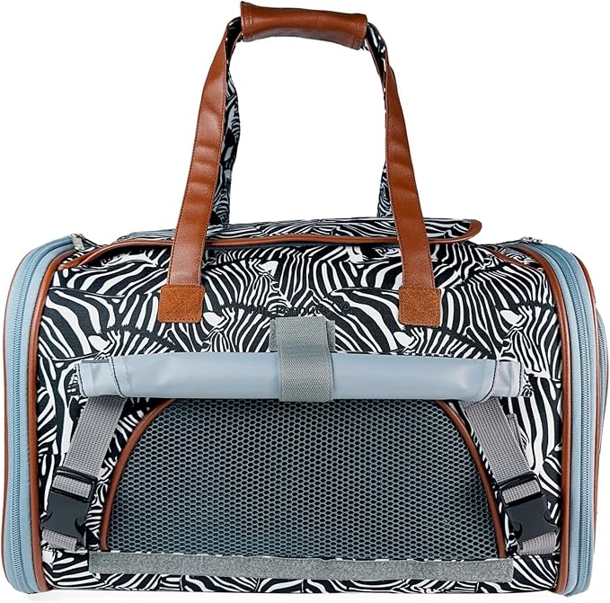 Mr. Peanut’s Gold Series Standard Size Expandable Pet Carrier (Zzzebra)