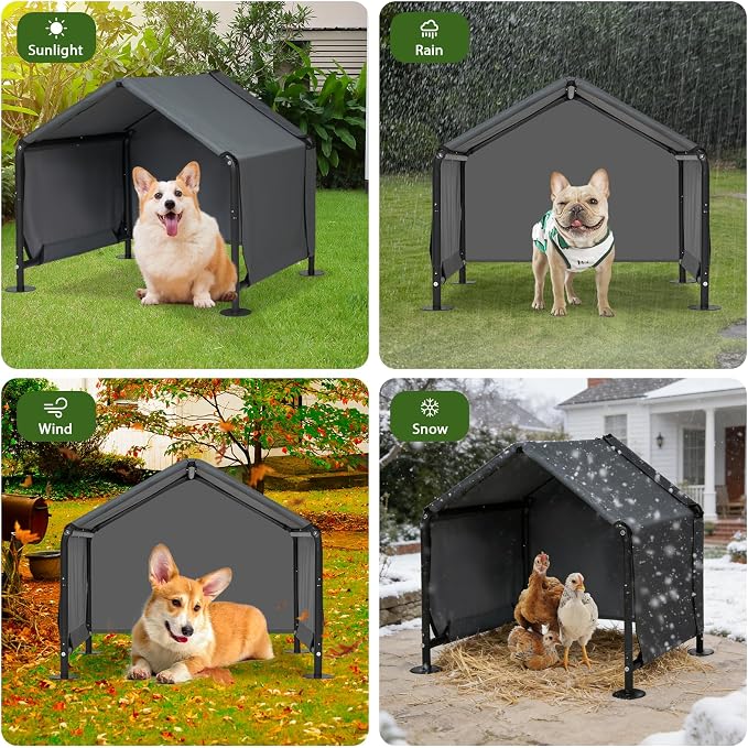 Dog Shade for Outside - Dog Tent Pet Canopy Dog House for Small Dog | Outdoor Dog Kennel for Small Dog,29.5x25.6x25.6 inch Sun Rain Pet Canopy House,Waterproof Pet Sahde Shelter for Small Animal