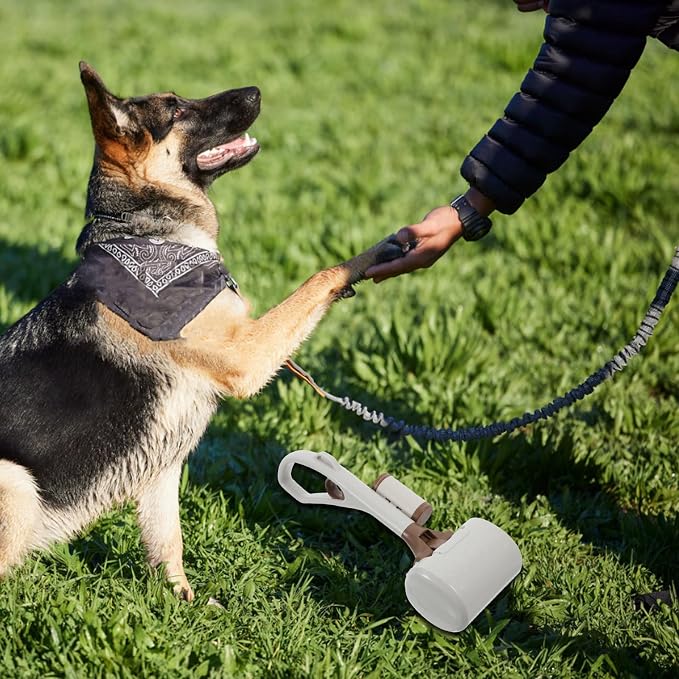 Veemoon Heavy Duty Dog Poop Scooper with Long Handle and Abs Material, Versatile Pet Waste Picker for Outdoor Activities and Neighborhood Use, User-Friendly Pooper Scooper for Small