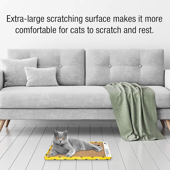 Our Pets Cosmic Cat Scratcher, North-American Grown Catnip Included, Reversible for Twice the Use, 18.13" x 10.13" x 1.25"