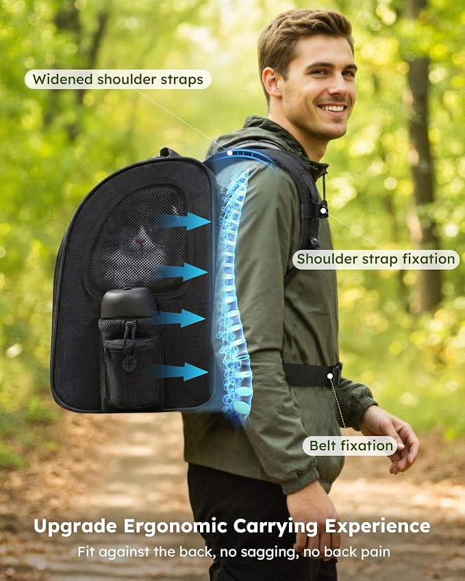pecute Cat Backpack Expandable, Cat Backpack for Cat with Acrylic Window
