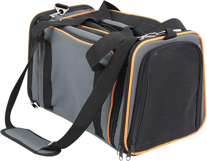 EliteField Expandable Soft Pet Carrier (3 Year Warranty, Airline Approved), Multiple Sizes and Colors Available (20" L x 12" W x 11" H, Gray)