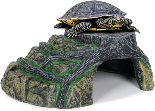Gecko Tank Accessories, Tortoise Habitat Accessories, Ball Python Tank Accessories, Large Snake Hides, Perfect Terrarium Decor for Reptile Gecko Basking Humid Hiding (Large)