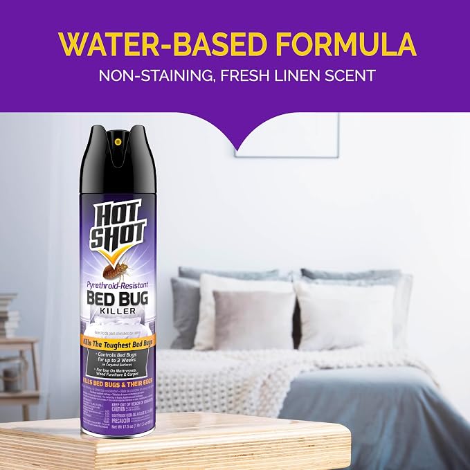 Hot Shot Bed Bug Killer Aerosol, Bed Bug Treatment, 17.5 oz