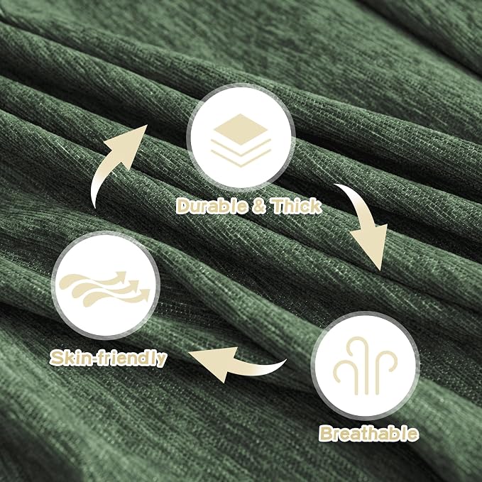 MYSKY HOME Couch Cover Sofa Covers Couch Covers for 3 Cushion Couch Sofa Pet Friendly, L Shaped Couch Cover Sectional Couch Covers Non Slip Dogs Furniture Protector for Kid, Dog, 91"x134", Moss Green