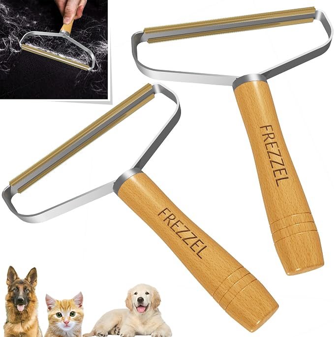 Pack of 2 Pet Hair Remover, Ultimate Dog and Cat Hair Removal Tool for Couch, Carpet, Car Upholstery, Rugs, Clothes and Cashmere Coats - Proven Effectiveness with Every Swipe!