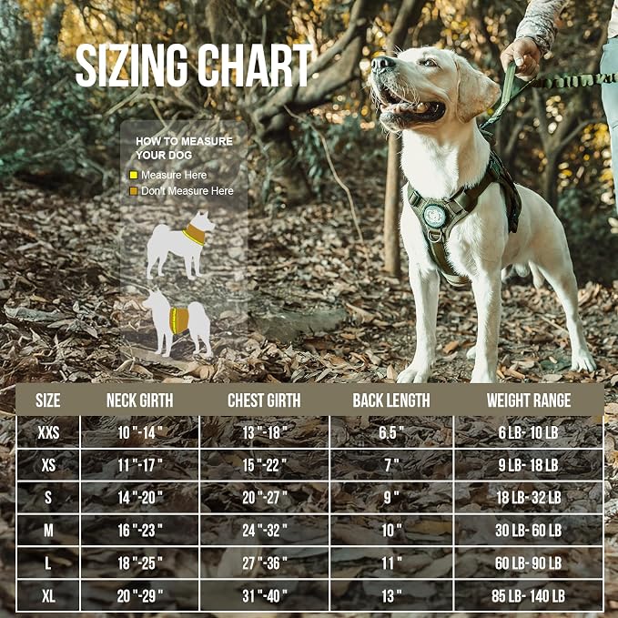 OneTigris Tactical Dog Harness No-Pull Breathable Pet Vest for Small Dogs | Military 1000D Pullable Nylon, Service Dog Vest with Hook & Loop Panels, Easy On & Off for Walking Hiking Training Green S