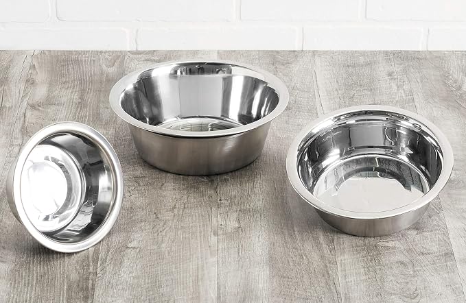 Vision Triple Diner - 3 Bowl Dog Feeder - Small to Medium Dogs - Multi-Dog Feeding Station - UV Weather Resistant - No Noise - Indoor/Outdoor (White, Small - 5.5" Ht)