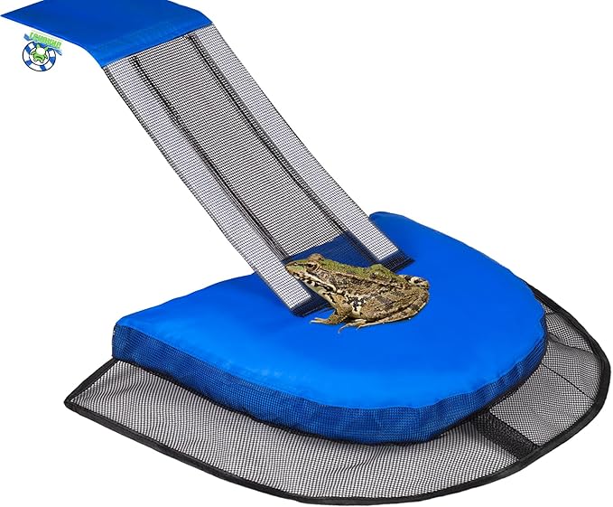Pro Pool Animal Escape Ramp - Floating Frog Saver Log for Swimming Pools, Durable Critter Ramp,Summer Small Animal Rescue,Animal Escape Platform, Prevent Drowning with Easy Installation (Blue-1Pack)