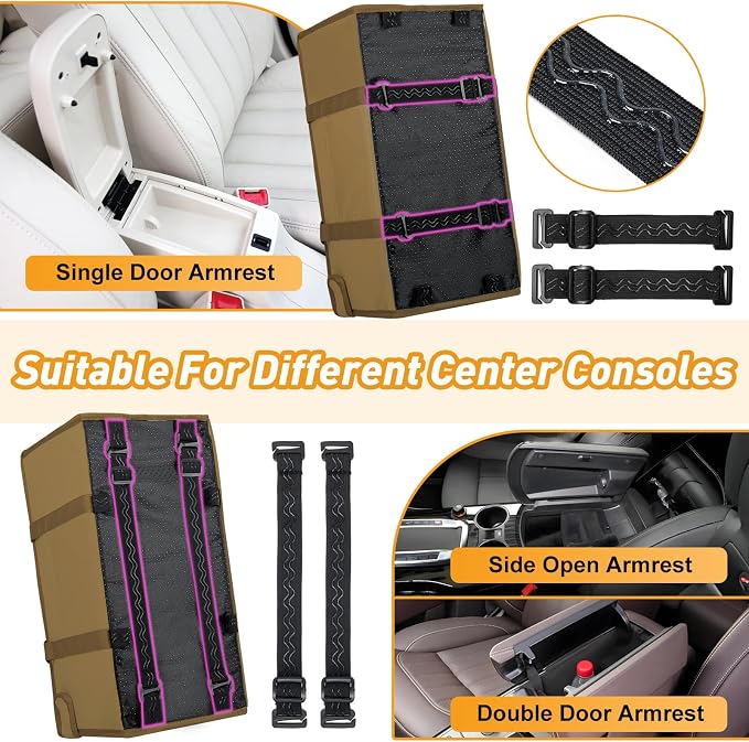 Portable Dog Car Seat for Small Dogs, Puppy Car Seat, Khaki | Booster Seat With Safety Leash & Adjustable Straps Keeps Small Dogs Secure. Removable Washable Cushion. Fits Most Cars.