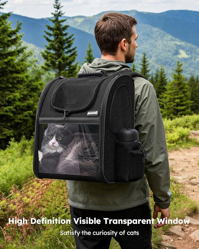 pecute Cat Backpack Expandable, Cat Backpack for Cat with Acrylic Window