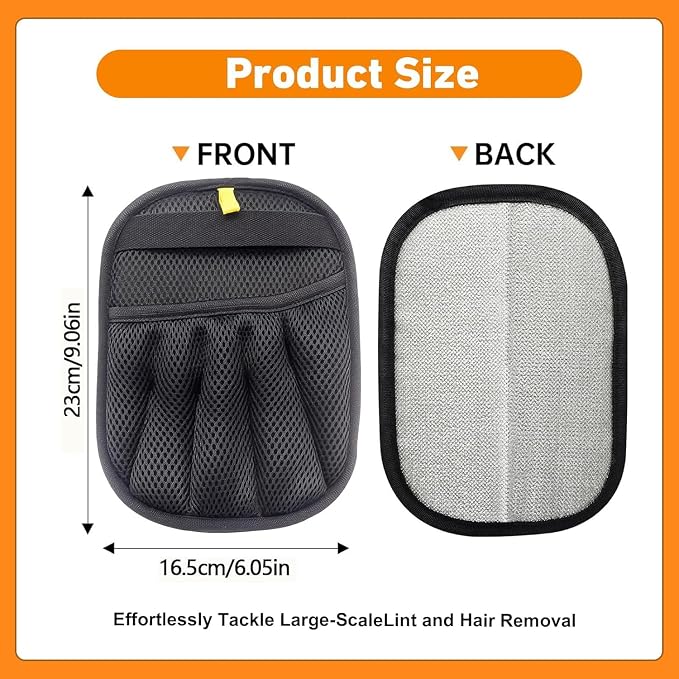 Pet Hair Removal Glove, Pet Hair Remover Gloves for Cats & Dogs Hair Remover, Magic Brush Pet Hair Removal Tool for Furniture, Couch, Car Seats, Clothing(2Pcs)