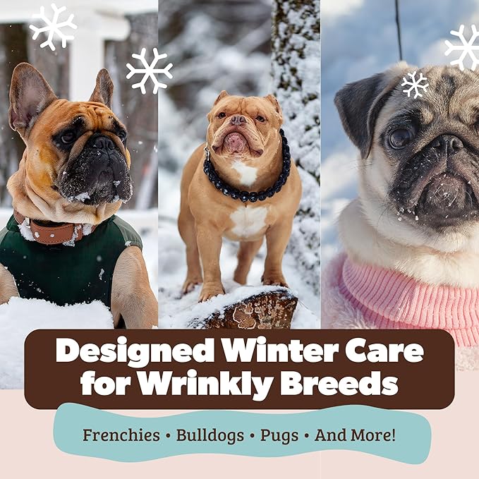Natural Dog Company Wrinkle Balm for Dogs – Dog Wrinkle Balm for Skin Folds, Facial Creases & Wrinkles, Lick-Safe Wrinkle Cream for Bulldogs, Pugs & Bully Breeds, Daily Winter Skin Care, 4 oz Tin