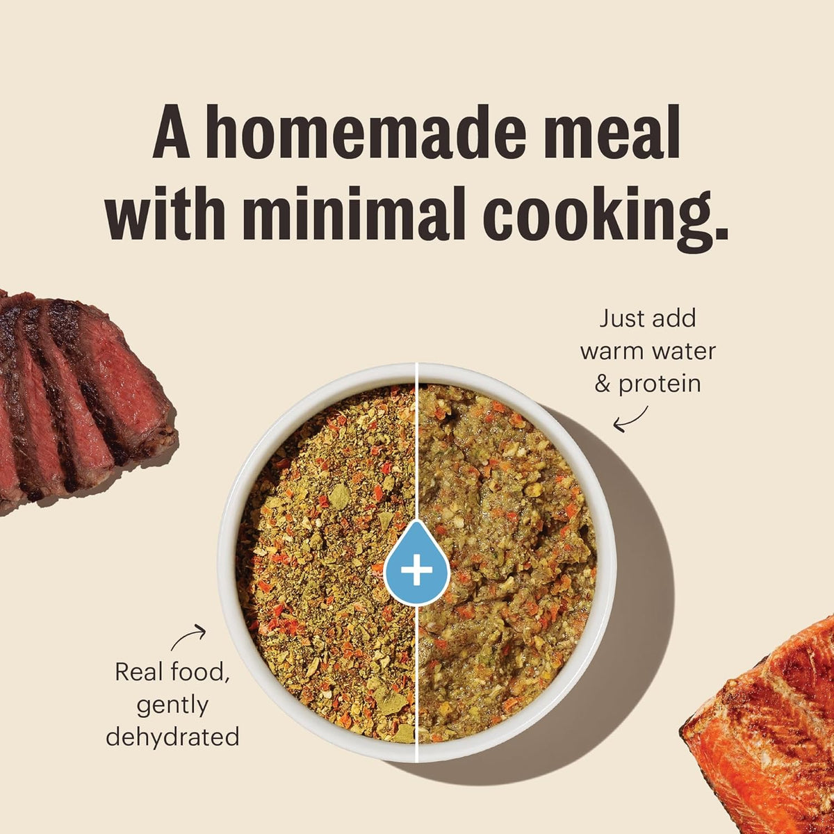 The Honest Kitchen Dehydrated Grain Free Fruit & Veggie Base Mix Dog Food (Just Add Protein), 3 lb Box