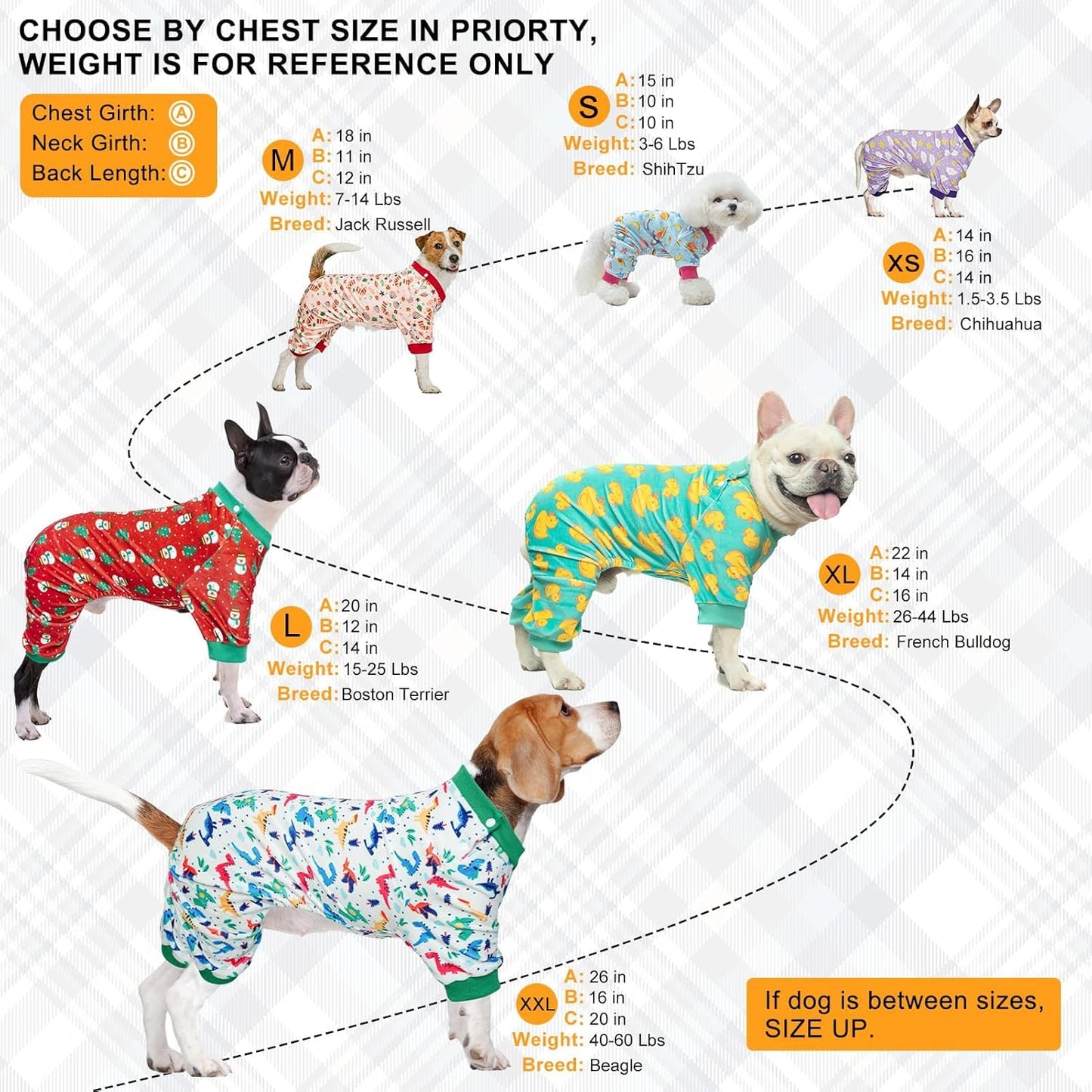 BEAUTYZOO Dog Pajamas Large Sized Dog, Summer Doggie Pajamas for Boy Girl, Soft Strechy Cotton Puppy Pjs Jammies Onesies for Men Women, Pet Jumpsuit Body Suit Cat Apparel Clothes, Blue XXL