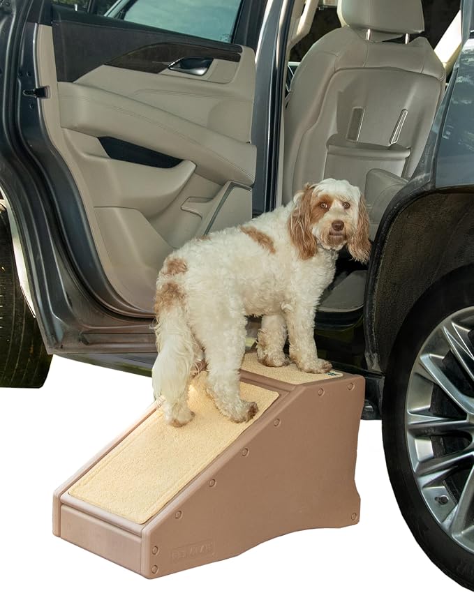 Pet Gear Stramp Stair and Ramp Combination for Dogs/Cats, Camel | Easy Step, Lightweight/Portable, Sturdy, Easy Assembly (No Tools Required)