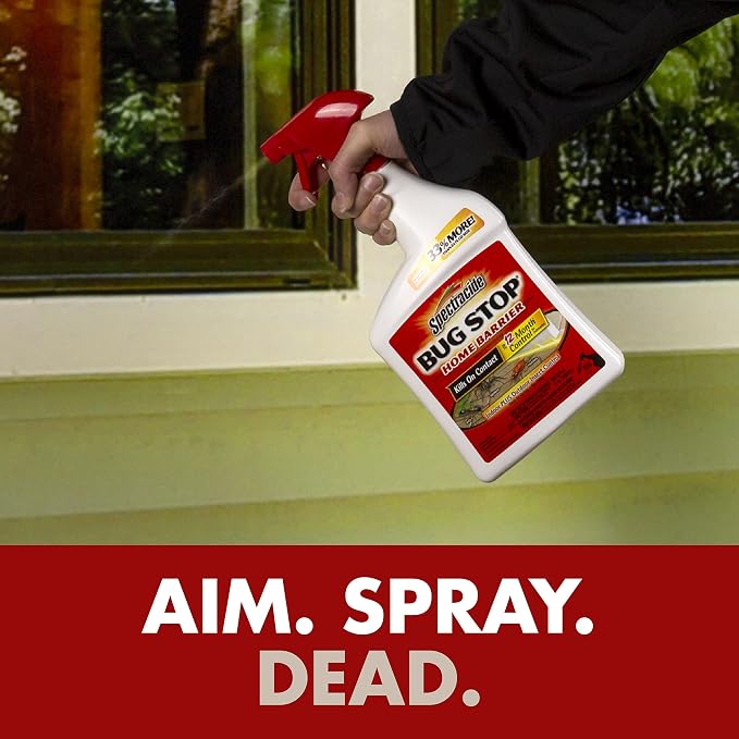 Spectracide Bug Stop Home Barrier 32 Ounces, Ready-to-Use Indoor Plus Outdoor Insect Control, 3 Pack