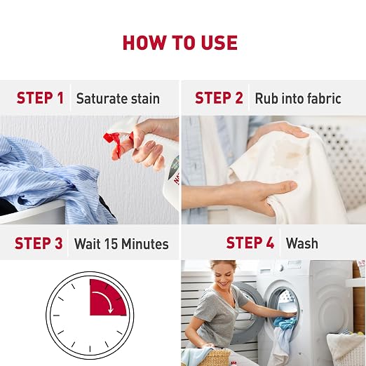 Nature's Miracle Laundry Boost Spot Treatment Stain and Odor Remover, 32 Oz., Laundry Pre-Wash Stain and Odor Remover (Pack of 2)