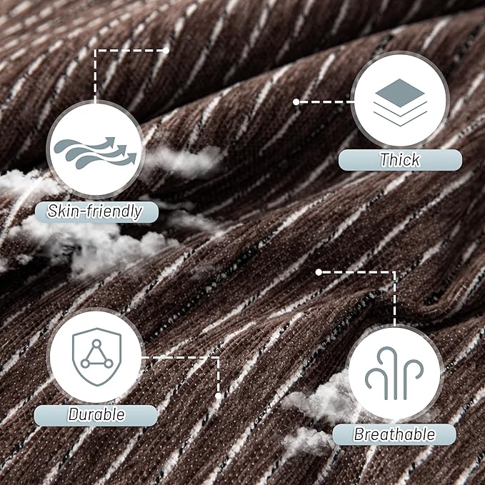 MYSKY HOME Couch Covers for 3 Cushion Couch Sofa, Sectional Couch Cover L Shape Chenille Couch Cushion Covers for Pets, Furniture Protector Cover for Dogs, Kids, 91"X150", Deep Chocolate
