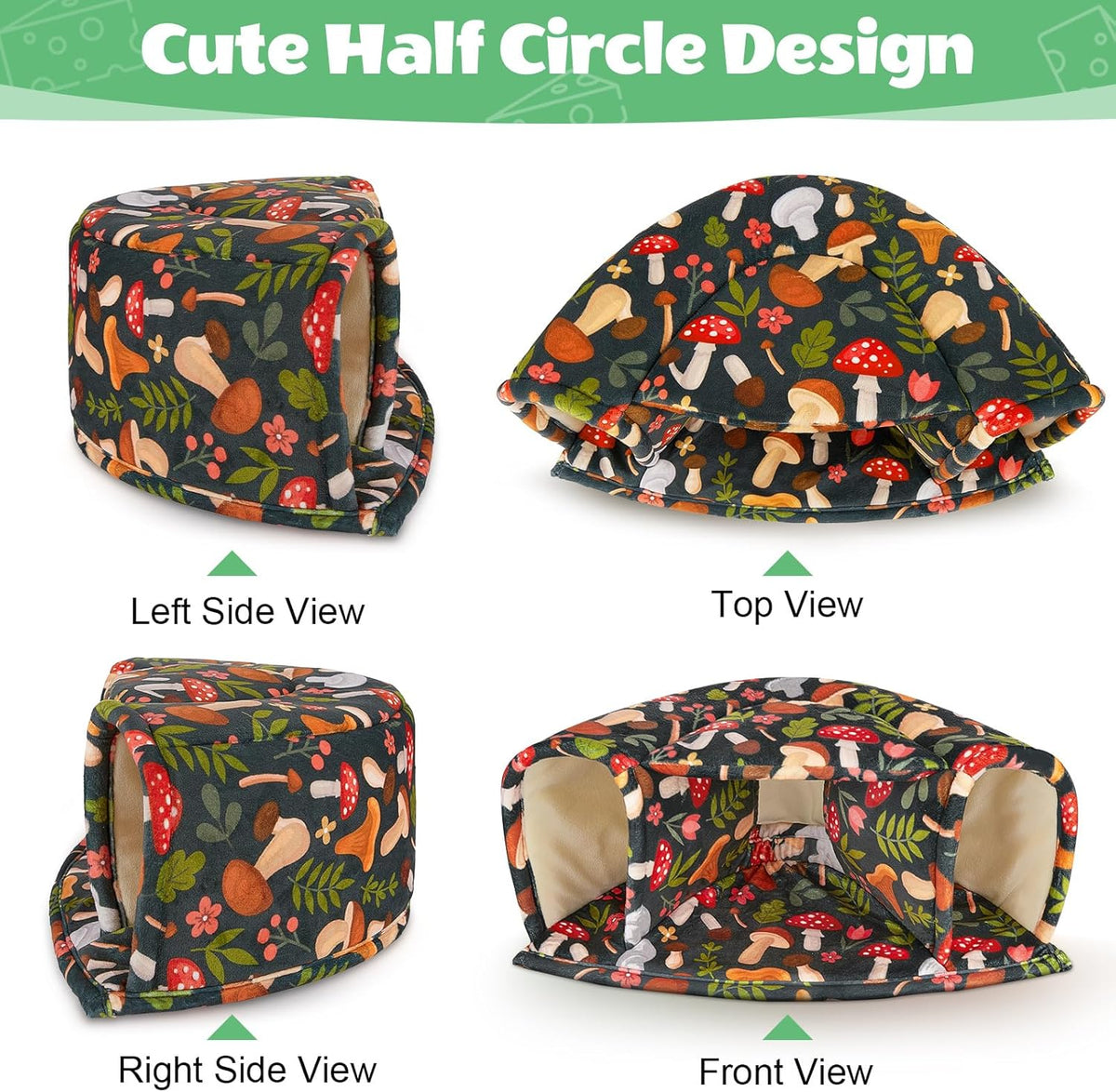 Unicorn Catcher Guinea Pig Hideout - Large Cozy Bed, Warm House, Washable Tunnel Accessories for Small Pets: Hamster, Chinchilla, Bunny