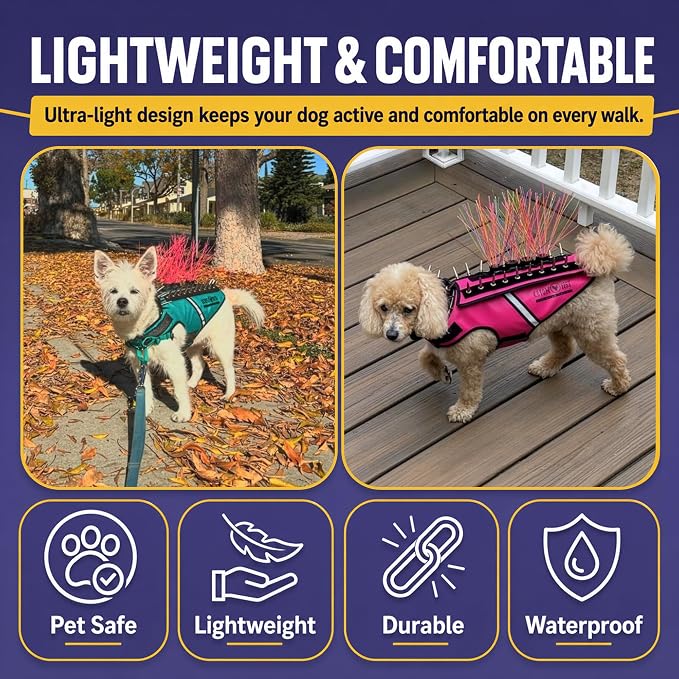 Coyotevest Coyotewhiskers Protective Nylon Dog Harness Bristles, Yellow | Nylon Bristles for Coyotevest or Spikevest Help Deter Coyotes, Aggressive Dogs and Birds of Prey Dog Accessory Made in USA