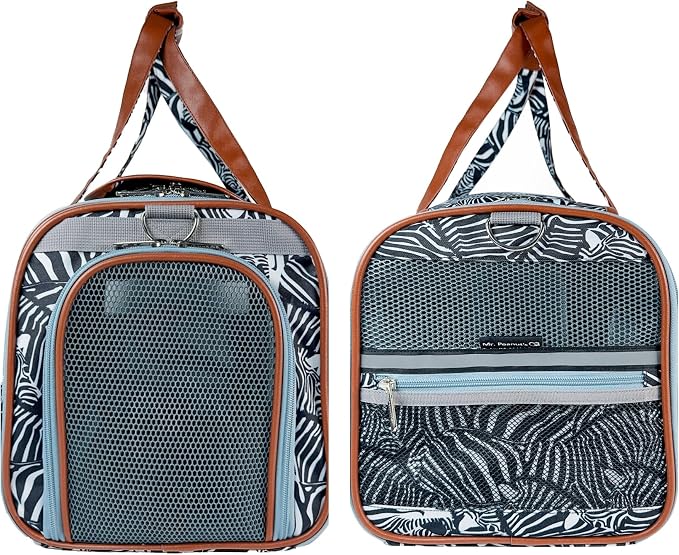 Mr. Peanut’s Gold Series Standard Size Expandable Pet Carrier (Zzzebra)