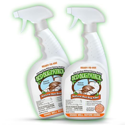 Bed Bug Spray & Killer – 24oz (2 Pack) | Fast-Acting Treatment Kills Bed Bugs, Eggs & Larvae on Contact | Natural Formula | Family & Pet Safe by Bed Bug Patrol