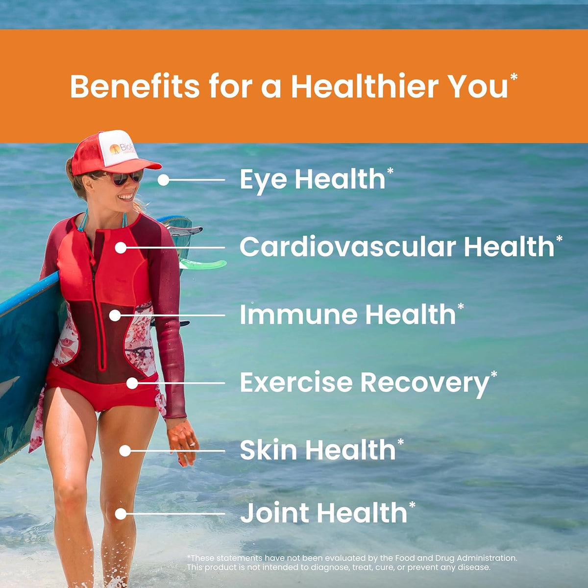 Nutrex Hawaii BioAstin Hawaiian Astaxanthin - 12mg, 25 Softgels - Farm-Direct Premium Antioxidant Supplement to Support Eye, Skin, Joint & Immune System Health - Non-GMO & Gluten-Free