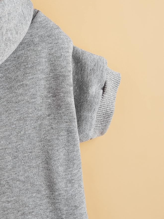 QWINEE Basic Dog Hoodie Sweatshirt Puppy Sweater Warm Cat Costumes Pet Clothes for Chihuahua Puppy Kitten Small Medium Dogs Light Grey X-Small