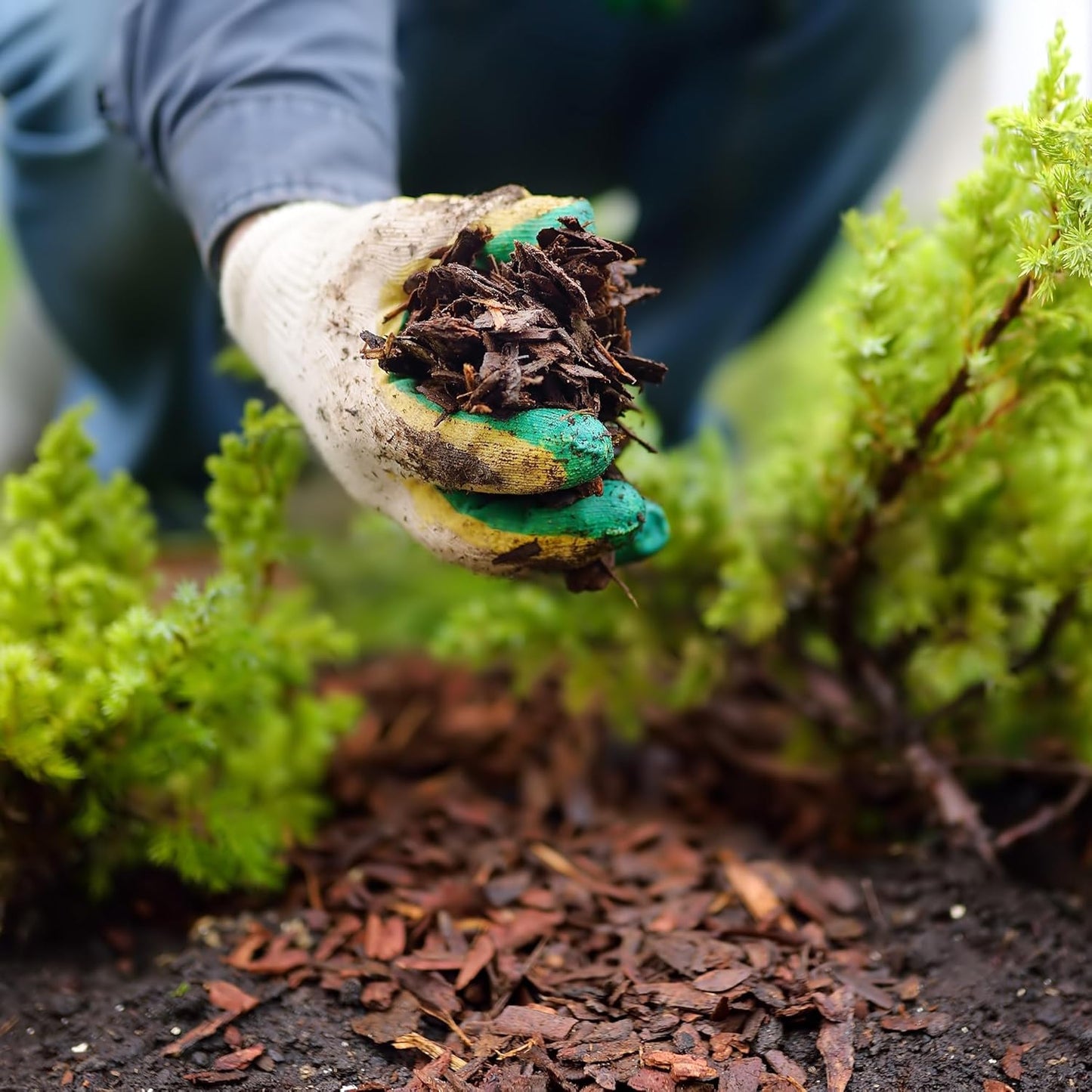 Premium Brown Wood Mulch for Landscaping, Gardens, Lawns, Potting Media, and Potted Plants (0.3 CF - 8 L - 9 QTS)