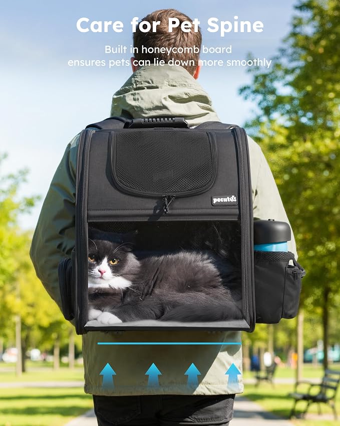 pecute Cat Backpack Expandable, Cat Backpack for Cat with Acrylic Window