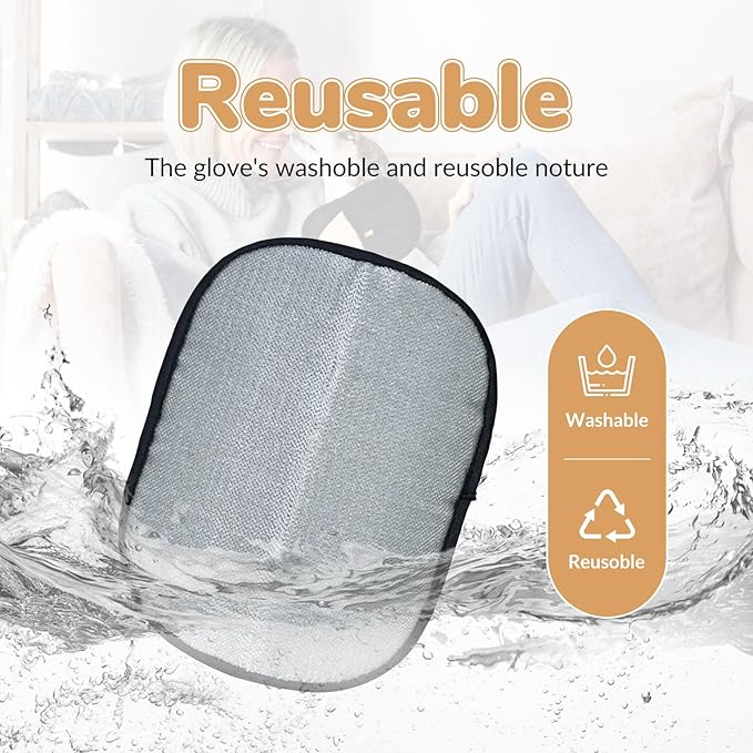 TZKGZP Pet Hair Removal Gloves, Electrostatic Pet Hair Grooming Gloves for Dog & Cat, Reusable for Carpet, Clothing,Furniture,Clothing, Couch,Bed,Curtain-3 PCS