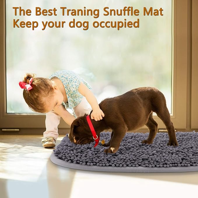 Rundik Snuffle Mat for Dogs, 20'' x 28'' Dog Sniffing Interactive Feeding Game Boredom, Puzzle Toys Encourages Natural Foraging Skills and Stress Relief Small/Medium/Large Dogs(20'' x 28'')