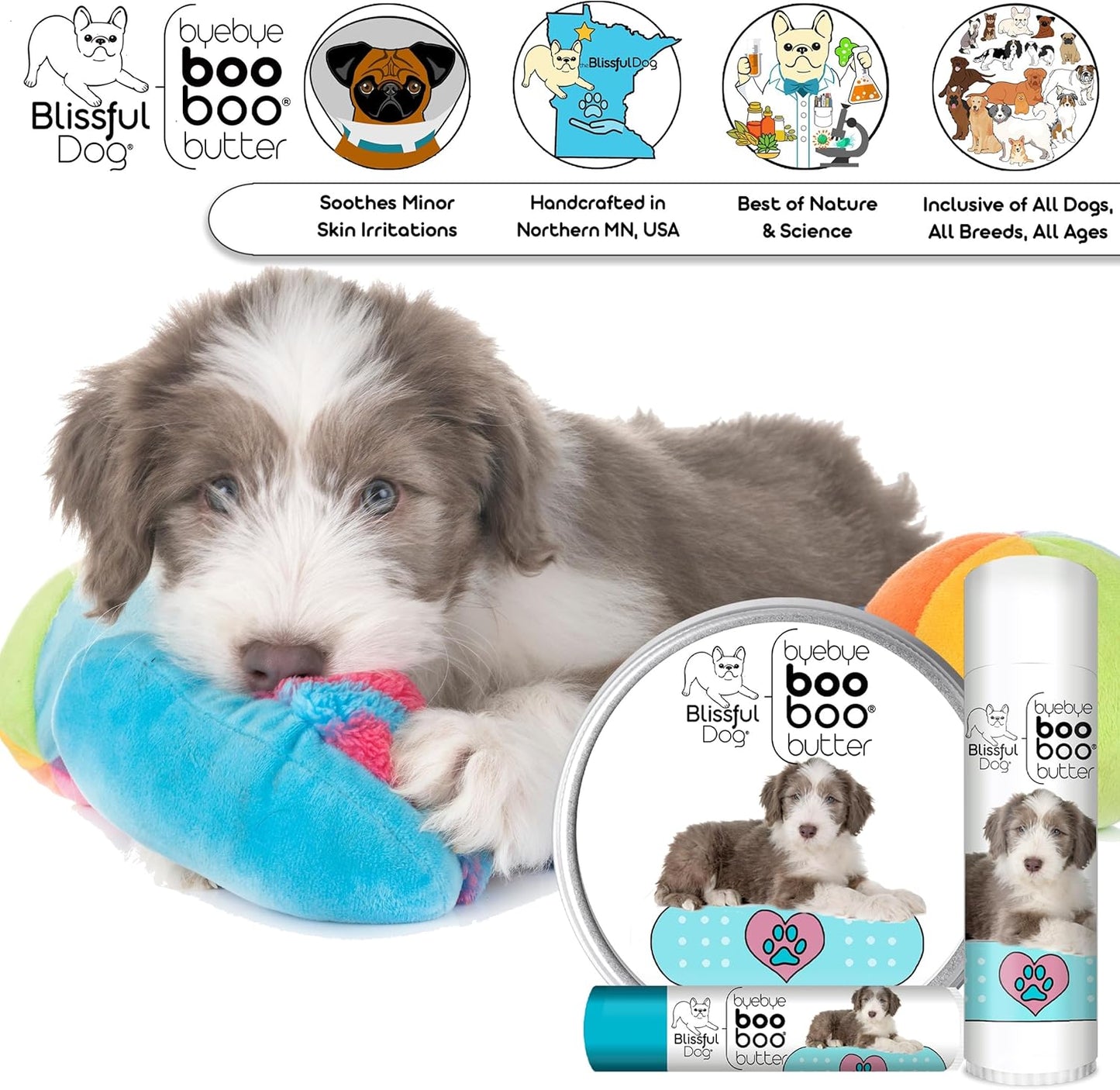 The Blissful Dog Bearded Collie Boo Boo Butter, 0.15 Ounce