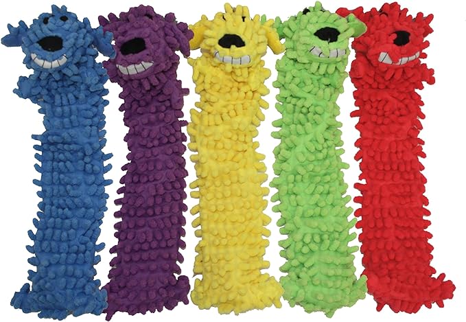 Multipet's 18-Inch Floppy Loofa Light Weight No Stuffing Dog Toys, Assorted Colors