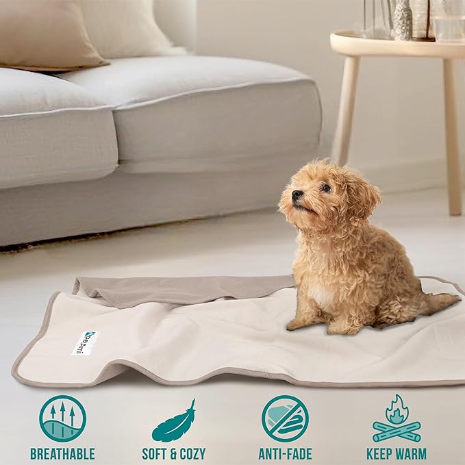 PetAmi Waterproof Pet Blanket Dog Bed Couch Cover for Furniture, Reversible Washable Soft Fleece