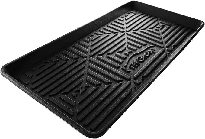 FH Group Climaproof for All Weather Protection Black Multi-Purpose Pet Feeding Bowl Tray, Dog Bowl Tray, Boot Tray, Shoe Tray, Great for Entryway or Garage 30